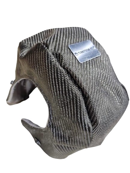 TT-TB-T4-TURBOTECHS T4 TITANIUM LAVA FIBER TURBO BLANKET HEAT SHIELD BARRIER COVER WRAP