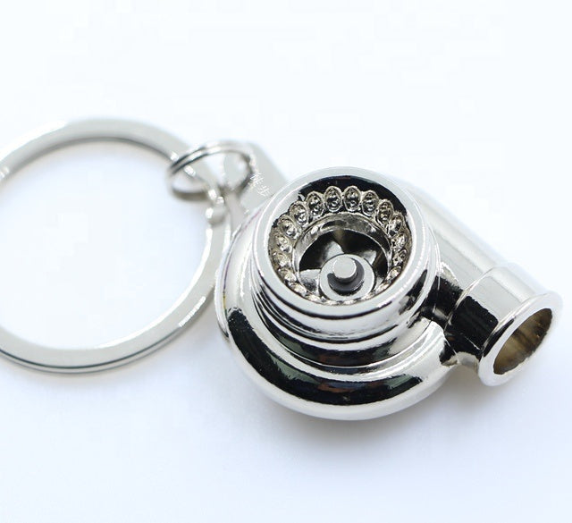 Turbotechs Keychain Turbo Keychain, Creative Multicolor Hot Sleeve Bearing Spinning Turbine Turbocharger Keychains Keyring